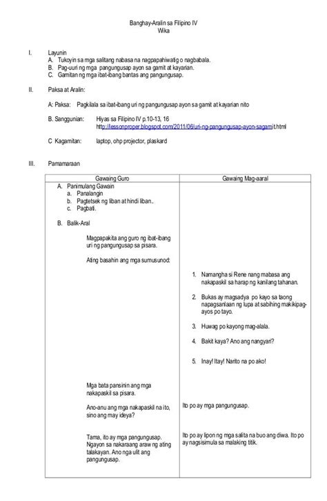 detailed lesson plan in filipino grade 4|Example Of Detailed Lesson Plan In Filipino Grade 1.